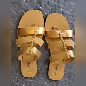 Wonderly metallic color sandals size 11